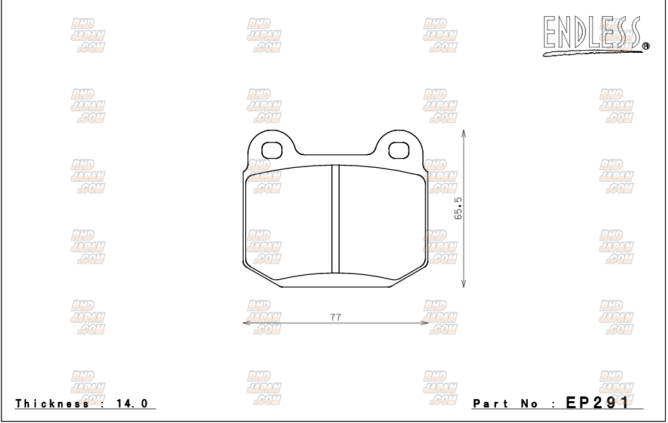 Endless Brake Pads Rear Set Circuit Compound CC38 (ME22) - EP291